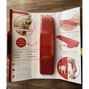 NEW Betty's Best StripHair Red Gentle Groomer Sensitive Coat Pets Horse Dog